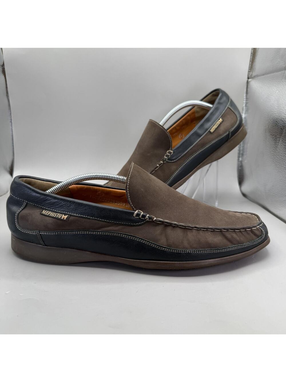 Mephisto Baduard Soft-Air Loafers Shoes Mens Size 13 Brown Leather Slip On